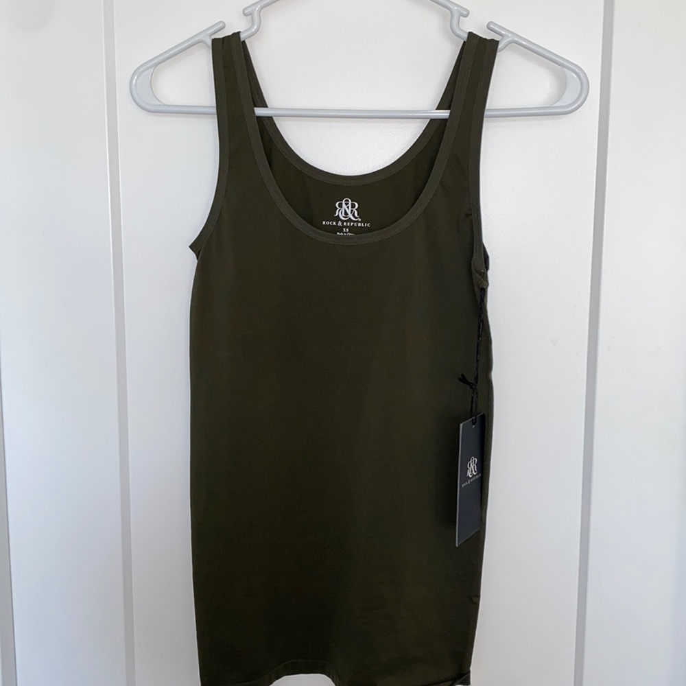 Rock and Republic dark green tank top